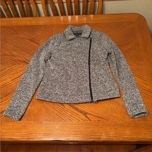 Banana Republic Women's Black and White Teddy Jacket